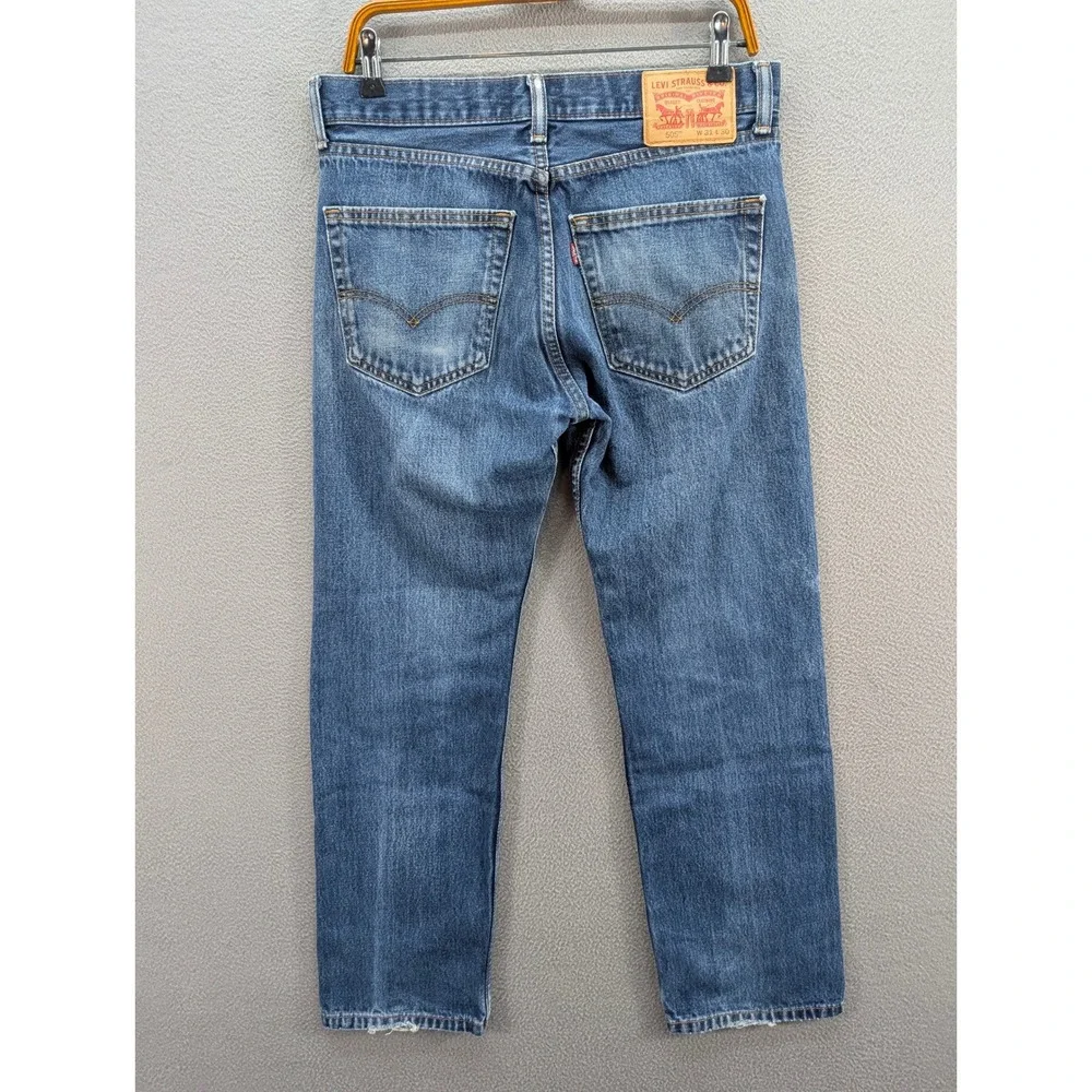 Levi's 505 Regular Fit Denim Jeans Men's 31x30 Med Wash Blue Straight Leg Cotton